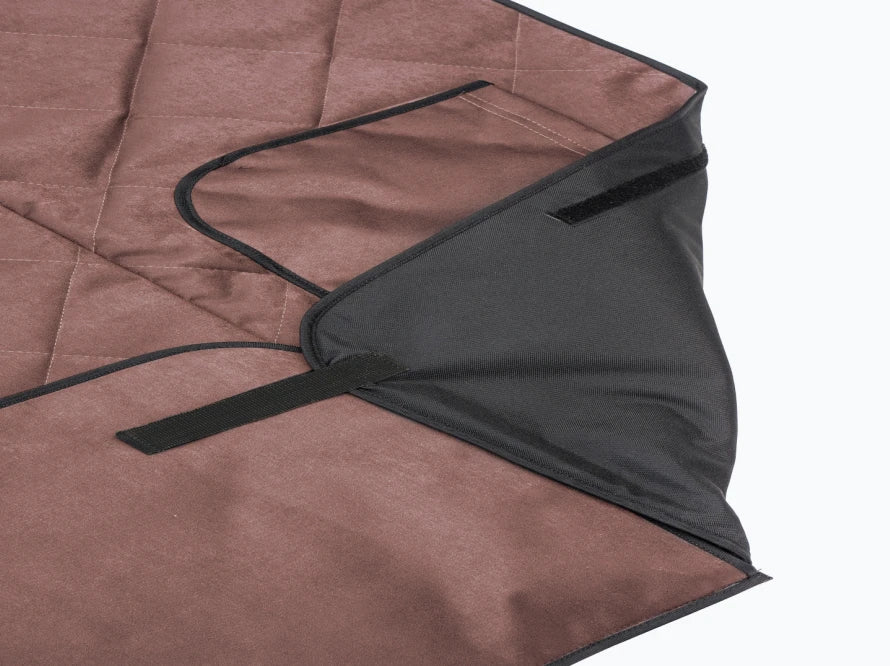 Car Dog Hammock Saver Brown in the Trunk
