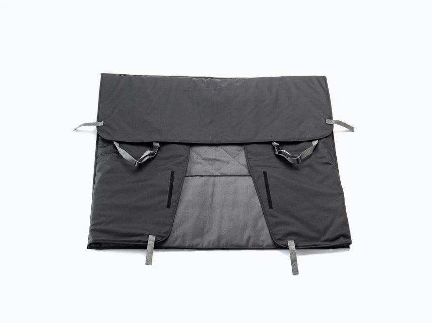 Car Dog Hammock Saver Gray in the Trunk