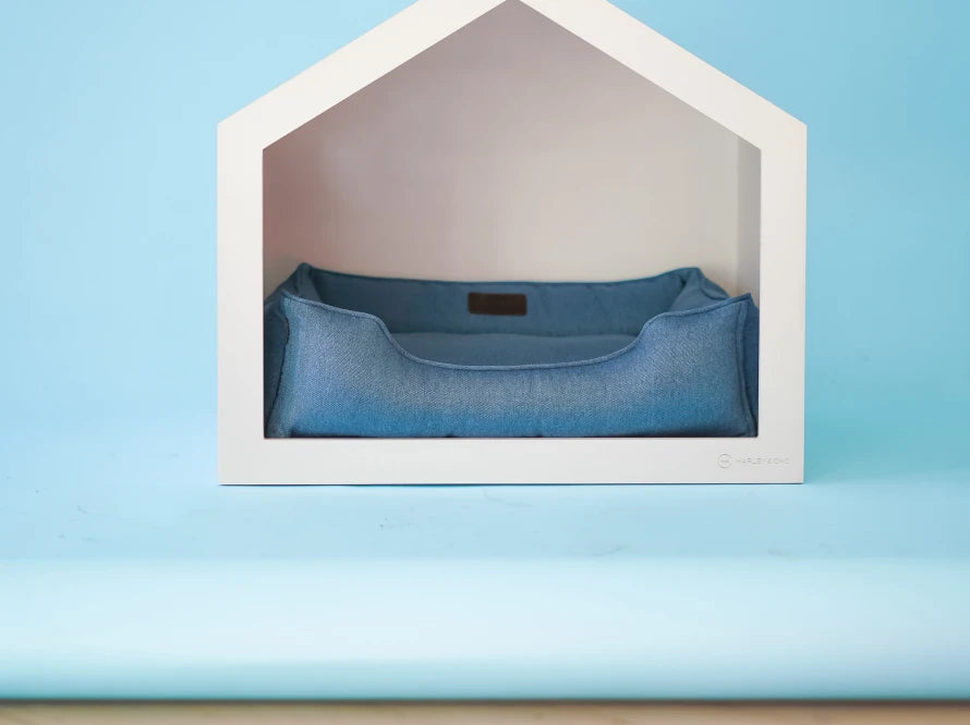 Shelter Weiß Strukturgewebe#Blau