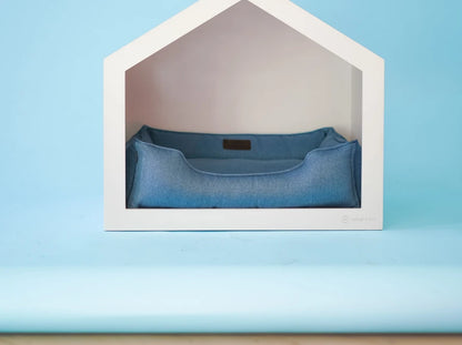 Shelter Weiß Strukturgewebe#Blau