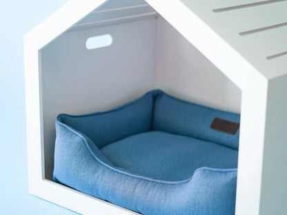 Shelter Weiß Strukturgewebe#Blau