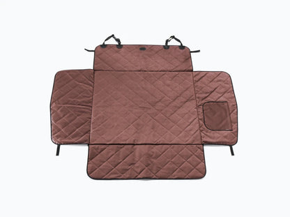 Car Dog Hammock Saver Brown in the Trunk