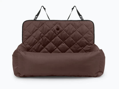 BUGGY MOKKO Car seat for dogs made of faux leather and furniture velour for miniature and small dogs / Dog carrier bag / Waterproof / Premium