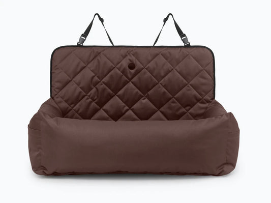 BUGGY MOKKO Car seat for dogs made of faux leather and furniture velour for miniature and small dogs / Dog carrier bag / Waterproof / Premium