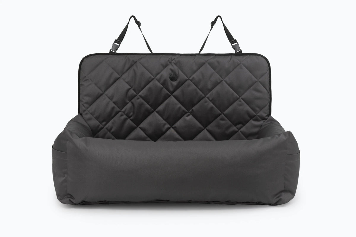BUGGY MOKKO Car seat for dogs made of faux leather and furniture velour for miniature and small dogs / Dog carrier bag / Waterproof / Premium