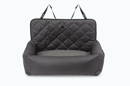 BUGGY MOKKO Car seat for dogs made of faux leather and furniture velour for miniature and small dogs / Dog carrier bag / Waterproof / Premium