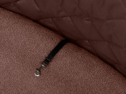 BUGGY MOKKO Car seat for dogs made of faux leather and furniture velour for miniature and small dogs / Dog carrier bag / Waterproof / Premium