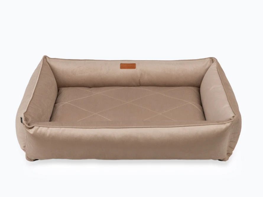 SOFA Velour Hundebett#Beige