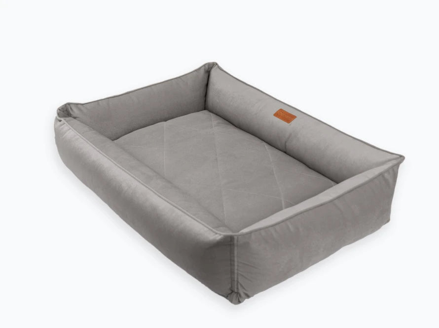 SOFA Velour Hundebett#Grau