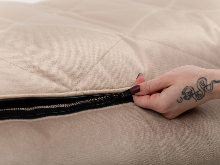 SOFA Velour Hundebett#Beige