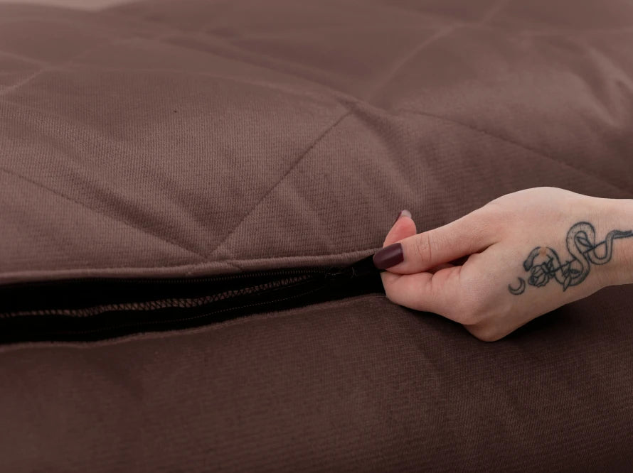 SOFA Velour Hundebett#Braun