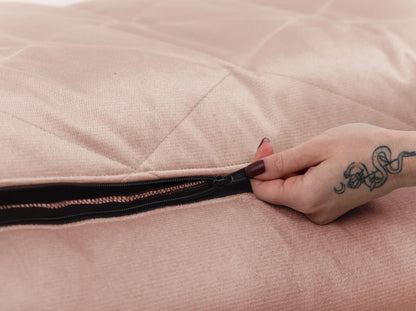 SOFA Velour Hundebett#Pudra