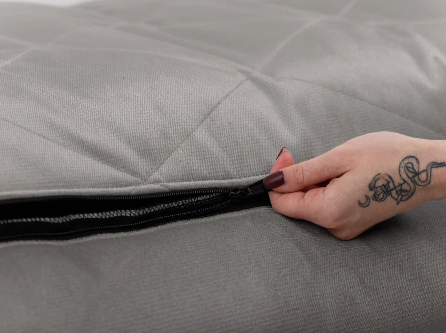 SOFA Velour Hundebett#Grau