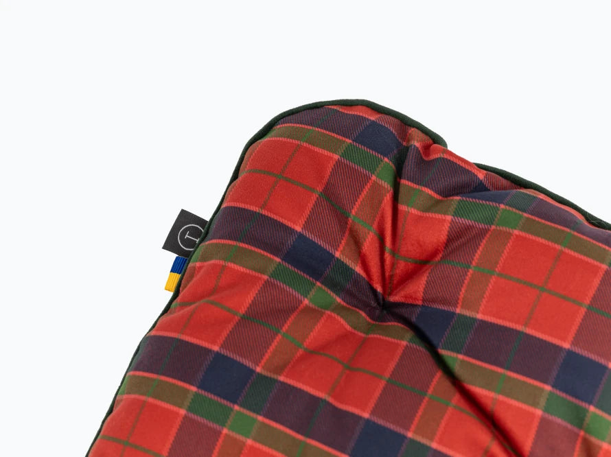 TOMAS Velour Kissen#Rote und schwarze Zelle