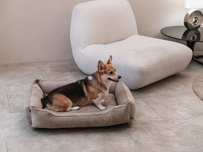 DOG BED DREAMER VELVET Yellow